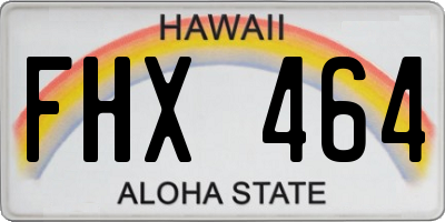 HI license plate FHX464