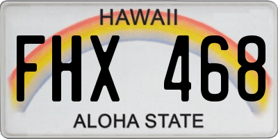 HI license plate FHX468