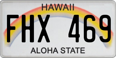 HI license plate FHX469