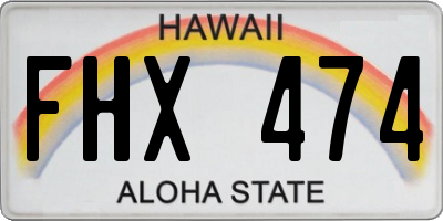 HI license plate FHX474