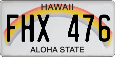 HI license plate FHX476