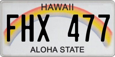 HI license plate FHX477