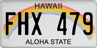 HI license plate FHX479