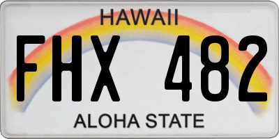 HI license plate FHX482
