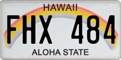 HI license plate FHX484