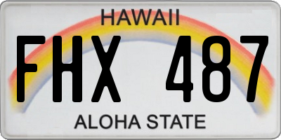 HI license plate FHX487