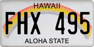 HI license plate FHX495