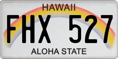 HI license plate FHX527