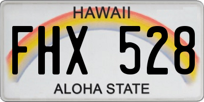 HI license plate FHX528
