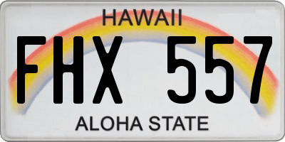 HI license plate FHX557