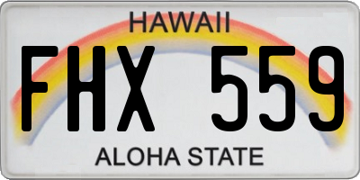 HI license plate FHX559