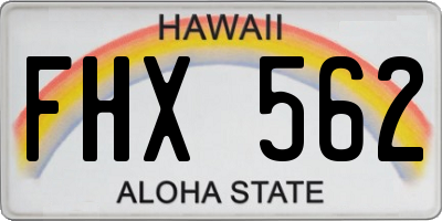HI license plate FHX562