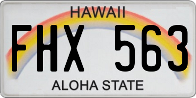 HI license plate FHX563