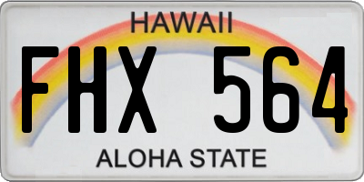 HI license plate FHX564