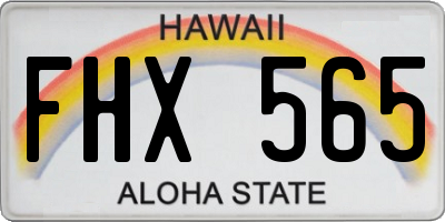 HI license plate FHX565