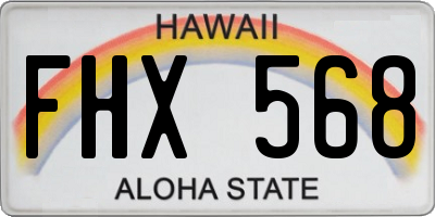 HI license plate FHX568