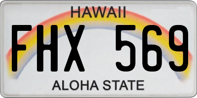 HI license plate FHX569
