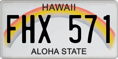 HI license plate FHX571