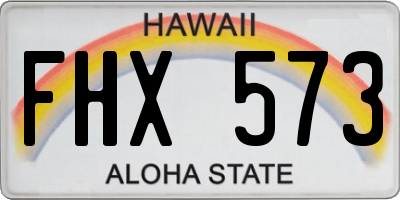 HI license plate FHX573