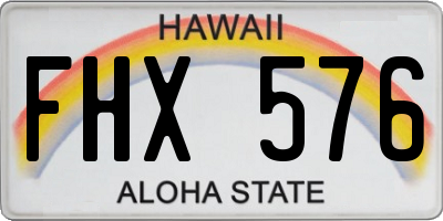 HI license plate FHX576