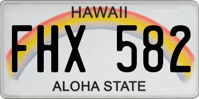 HI license plate FHX582