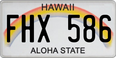 HI license plate FHX586