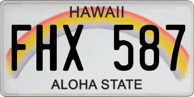 HI license plate FHX587
