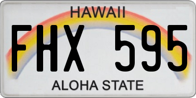 HI license plate FHX595