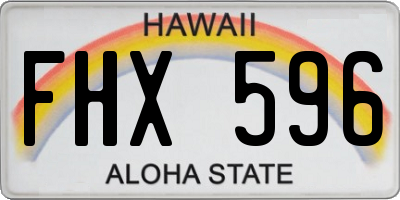 HI license plate FHX596