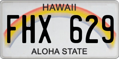 HI license plate FHX629