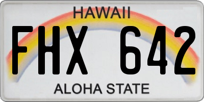 HI license plate FHX642