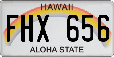 HI license plate FHX656