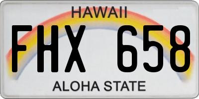 HI license plate FHX658