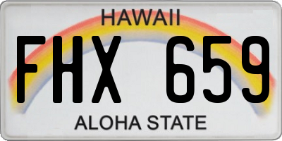 HI license plate FHX659