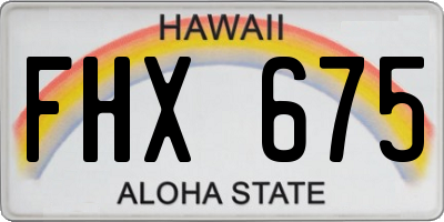 HI license plate FHX675