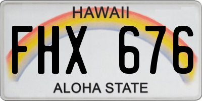 HI license plate FHX676