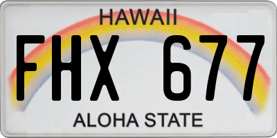HI license plate FHX677