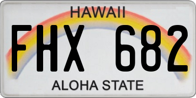 HI license plate FHX682