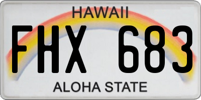HI license plate FHX683