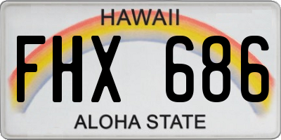 HI license plate FHX686