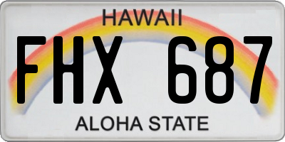HI license plate FHX687