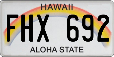 HI license plate FHX692