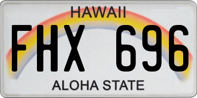 HI license plate FHX696