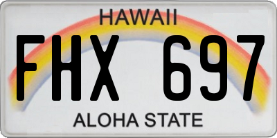 HI license plate FHX697