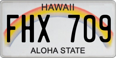 HI license plate FHX709