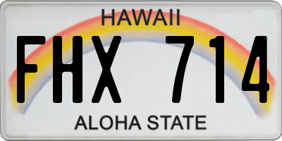 HI license plate FHX714