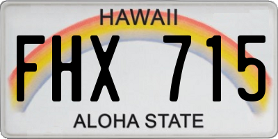 HI license plate FHX715