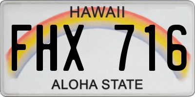 HI license plate FHX716