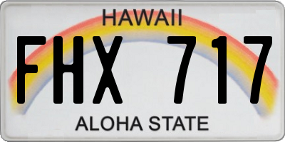 HI license plate FHX717