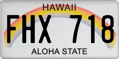 HI license plate FHX718